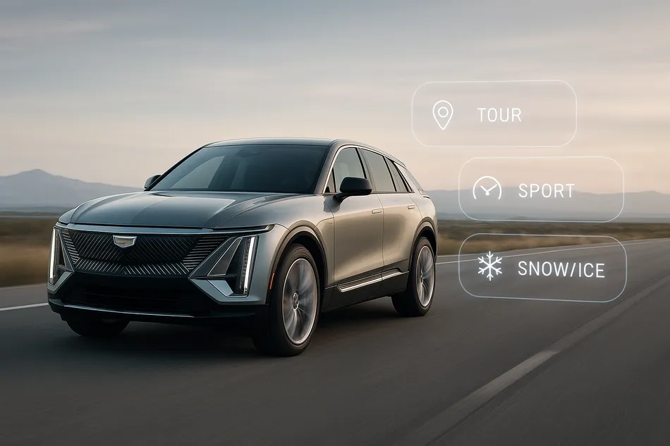 do the driving modes in cadillac lyriq offer different ranges or battery usages?